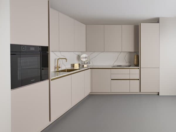 Strakke design hoekkeuken